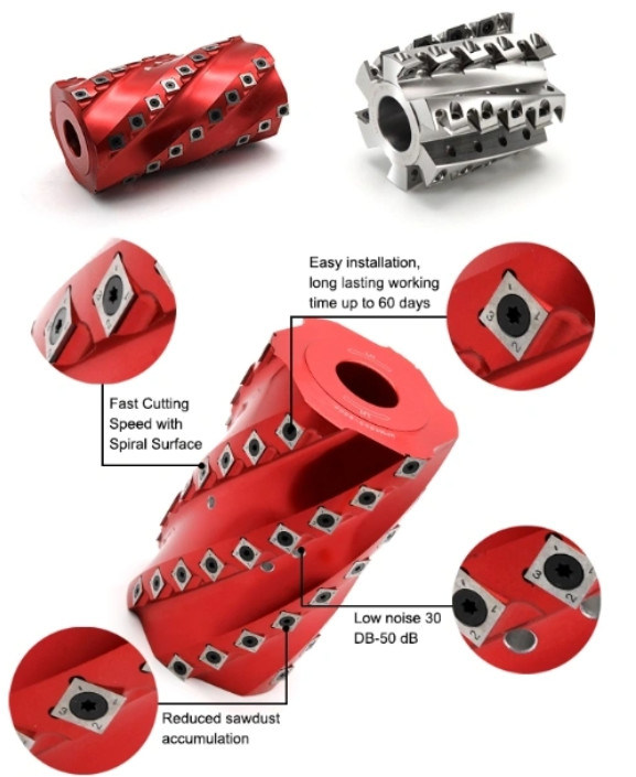 プラム花のタイプ螺線形のCutterheadの鋼鉄かアルミ合金材料